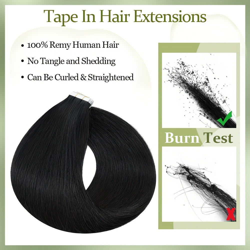 50g/pack 20pcs Tape In Human Hair Extensions 100% Brazilian Human Hair Tape In Extensions Straight Light Beige Weft 100% Remy Seamless Design Human Hair Extensions for Women 35.56-60.96 cm Date Gift Cosplay