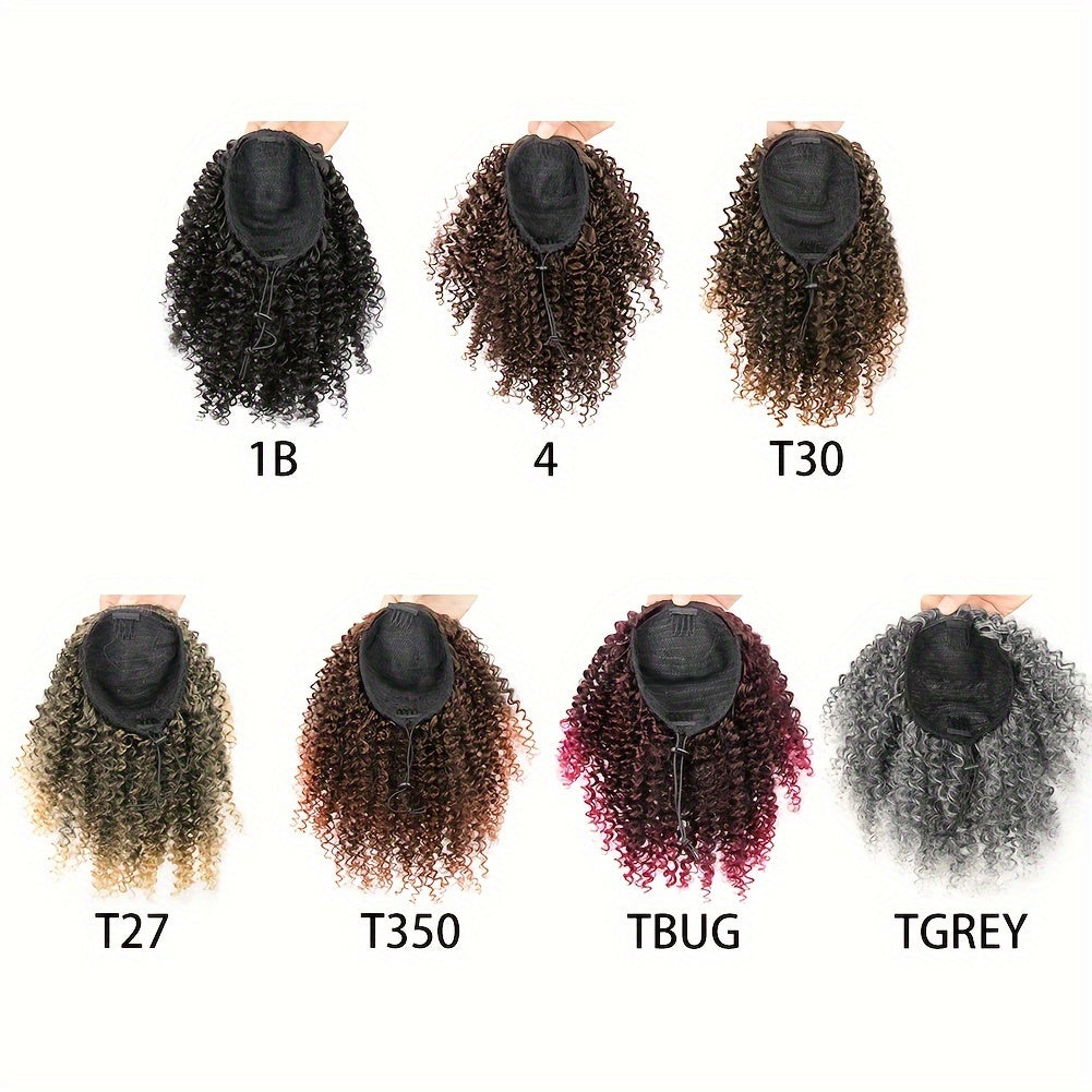 10-Inch Thick Mtmei Hair Curly Ponytail Extension - Wavy Synthetic Drawstring Hairpiece for Women, Versatile & Natural Look