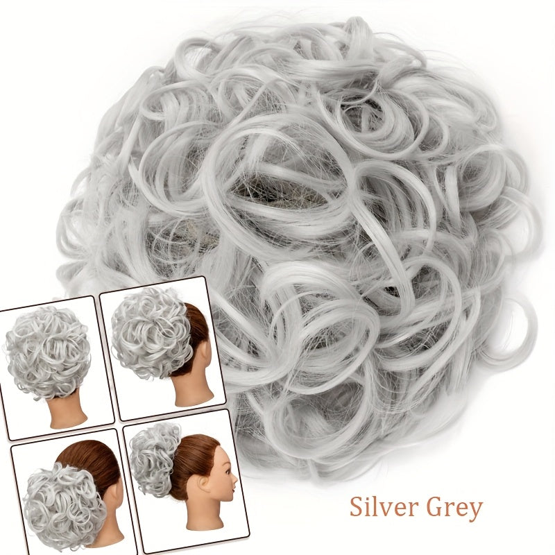 LARGE FULLER THICK Clip-In Curly Chignon Hair Extension | Voluminous Synthetic Updo Piece for Women - Easy Clip-In, High-Temperature Resistant | Perfect for Weddings, Parties, Daily Wear | Available in Brown, Black, Blonde, Hair Clip