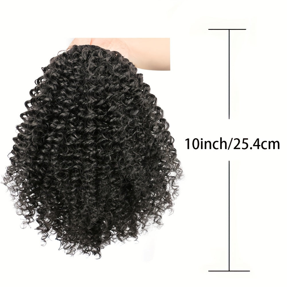 10-Inch Thick Mtmei Hair Curly Ponytail Extension - Wavy Synthetic Drawstring Hairpiece for Women, Versatile & Natural Look