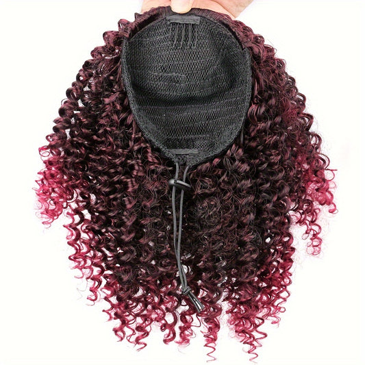 10-Inch Thick Mtmei Hair Curly Ponytail Extension - Wavy Synthetic Drawstring Hairpiece for Women, Versatile & Natural Look
