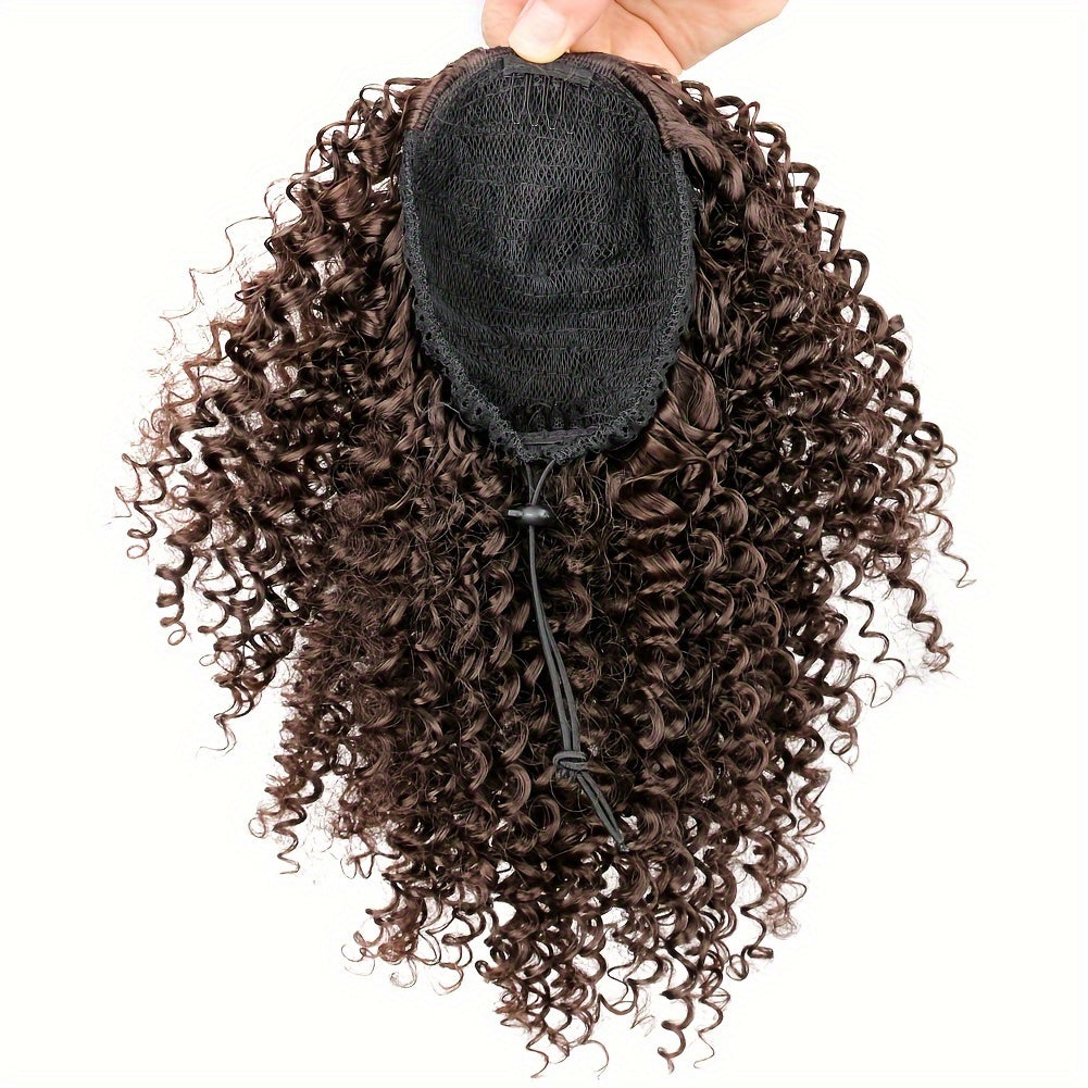 10-Inch Thick Mtmei Hair Curly Ponytail Extension - Wavy Synthetic Drawstring Hairpiece for Women, Versatile & Natural Look