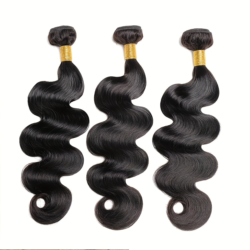 12A Body Wave Bundles Human Hair Human Hair Bundles 100% Unprocessed Brazilian Virgin Hair 3 Bundles Weave for Women Natural Color