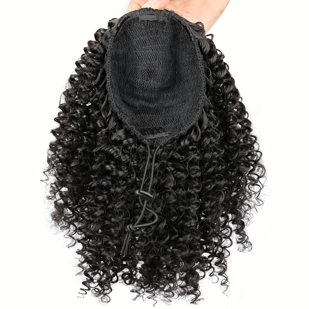 10-Inch Thick Mtmei Hair Curly Ponytail Extension - Wavy Synthetic Drawstring Hairpiece for Women, Versatile & Natural Look