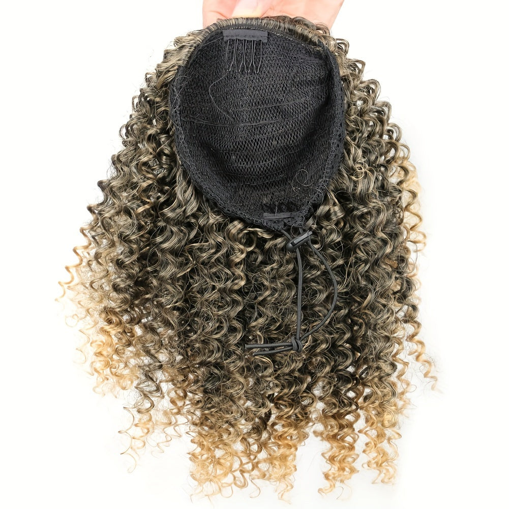 10-Inch Thick Mtmei Hair Curly Ponytail Extension - Wavy Synthetic Drawstring Hairpiece for Women, Versatile & Natural Look