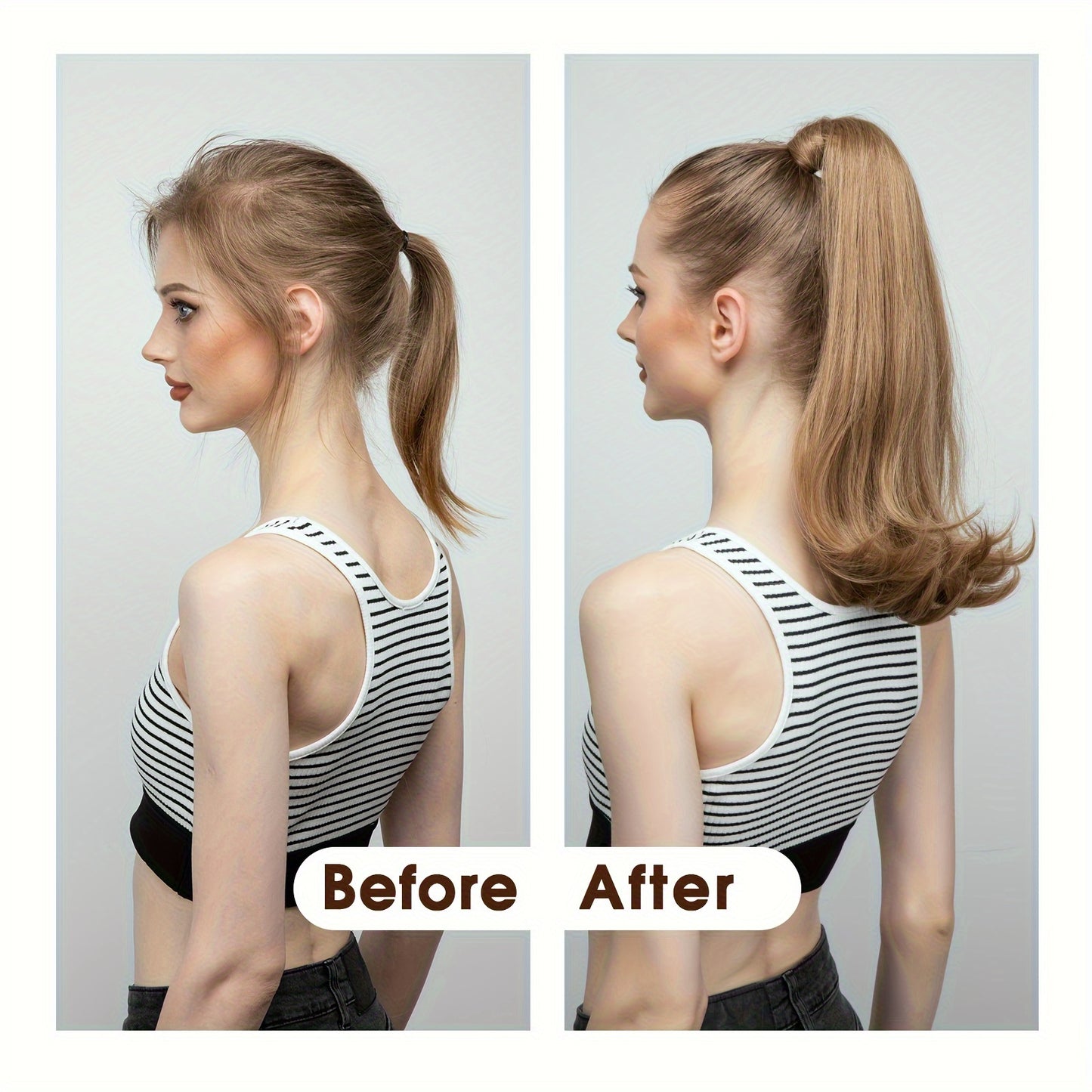 Straight Hair Ponytail Extension with Combs - SARLA Brand - Suitable for White Women - Stylish and Durable