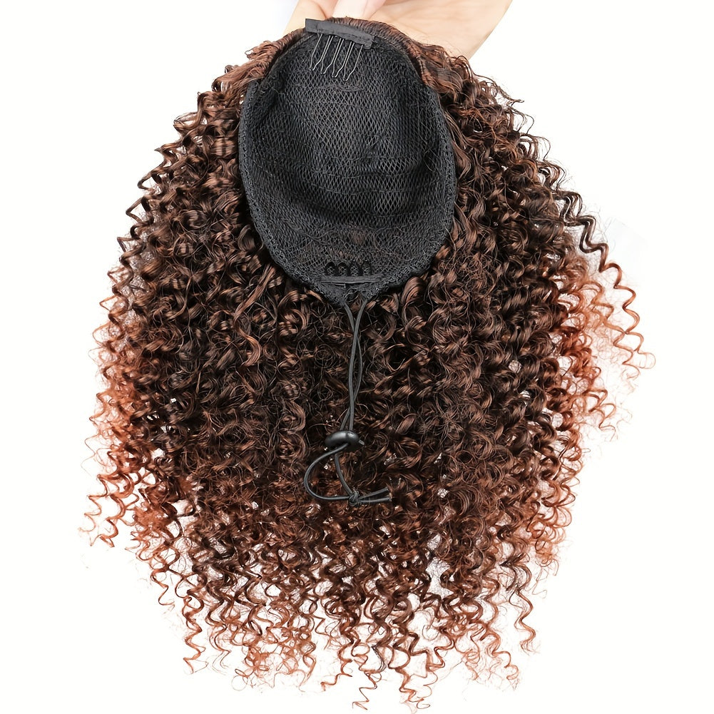 10-Inch Thick Mtmei Hair Curly Ponytail Extension - Wavy Synthetic Drawstring Hairpiece for Women, Versatile & Natural Look