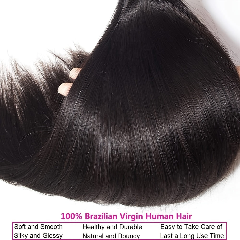 100% Unprocessed Virgin Hair Straight Weave Bundles Human Hair 3 Bundles Deals