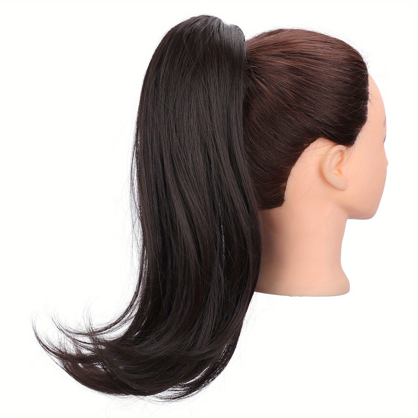 Claw Clip In Ponytail Hair Extensions Ponytail Extension Light Golden Brown Curly Ponytail Hair Extension For Women Heat Resistant Synthetic Hairpieces Ponytail For Girl Daily Party Use 35.56cm Wig Hair Accessories