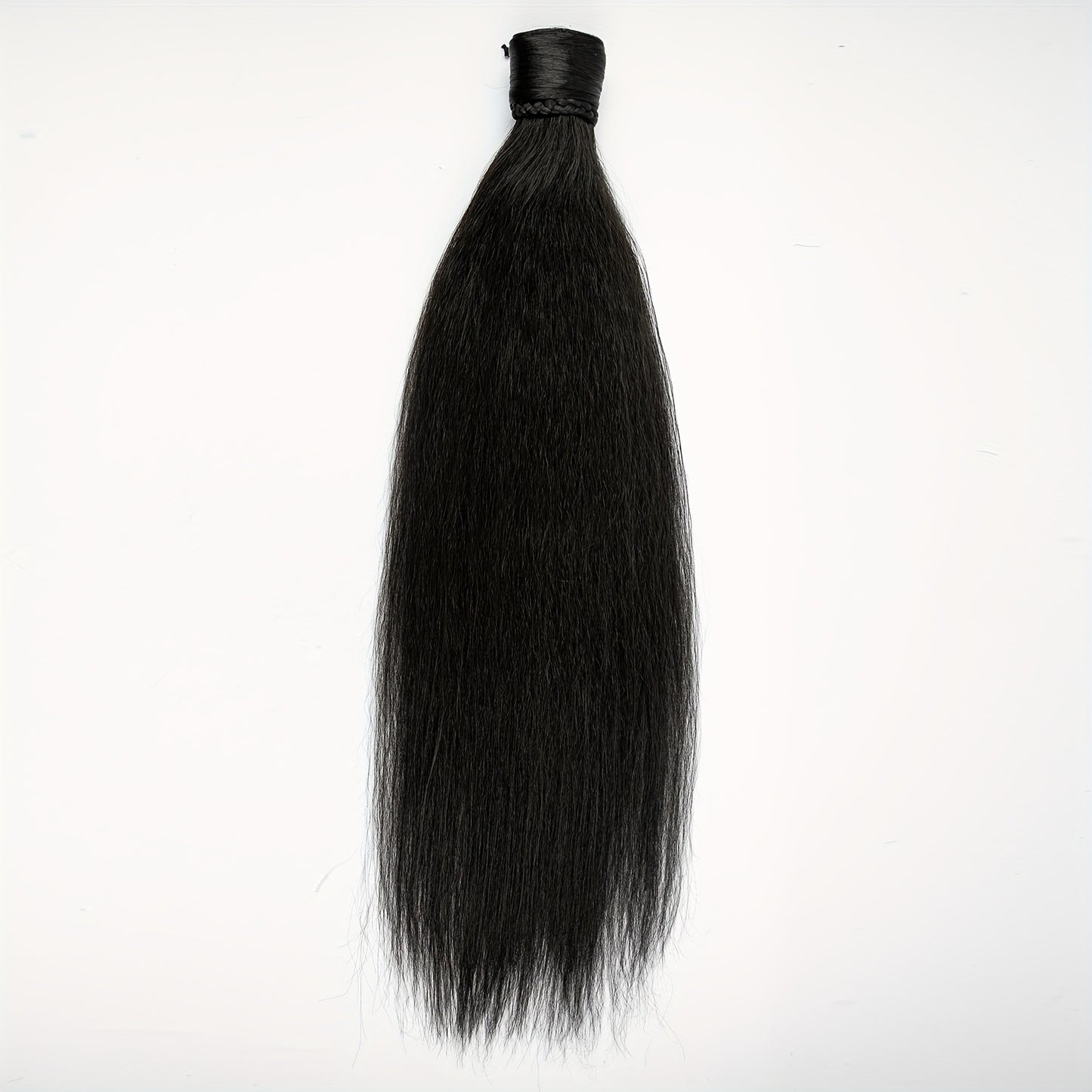 Straight Synthetic Hairpiece - Elegant Brown Ponytail Extension for All Hair Types, Perfect for Halloween & Autumn