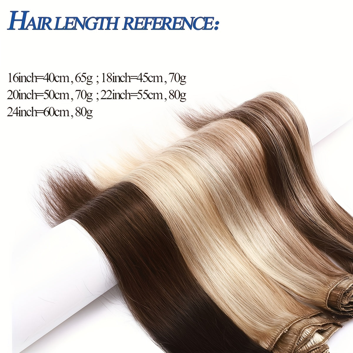 8pcs Clip In 100% Remy Human Hair Extensions Full Head Long Short Standard Wefts Soft & Natural Hair Extensions 16Inch-24Inch Black Brown Real Hair Extensions 65g-80g