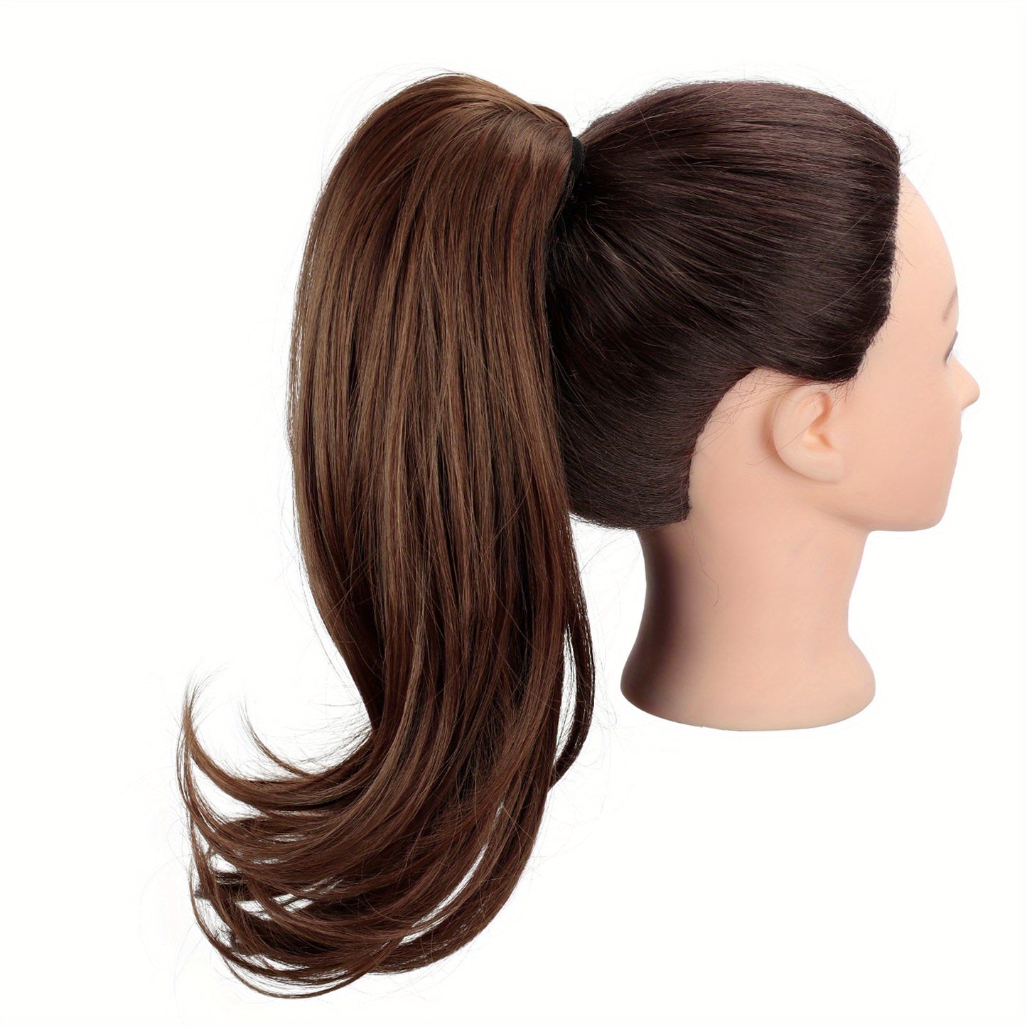 Claw Clip In Ponytail Hair Extensions Ponytail Extension Light Golden Brown Curly Ponytail Hair Extension For Women Heat Resistant Synthetic Hairpieces Ponytail For Girl Daily Party Use 35.56cm Wig Hair Accessories