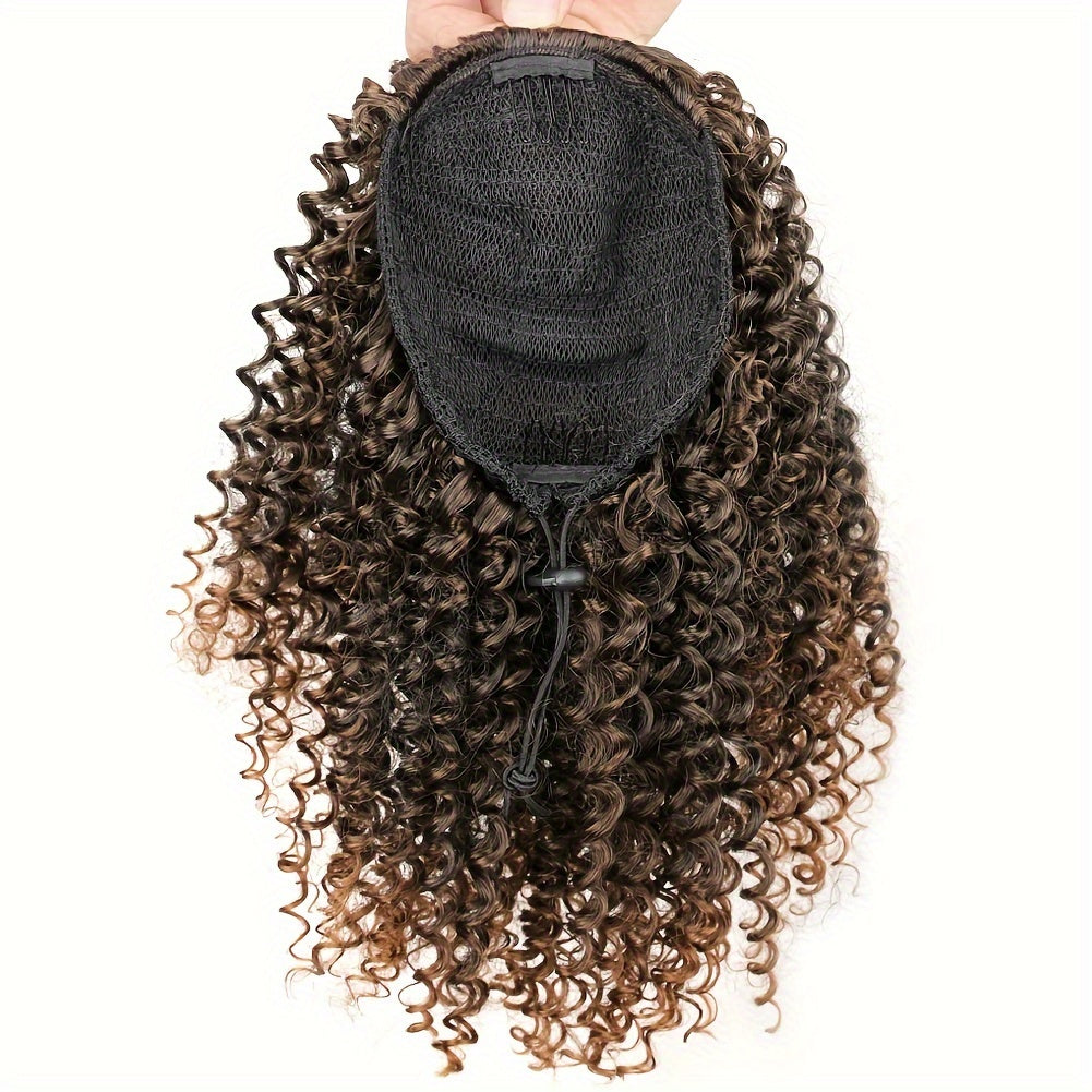 10-Inch Thick Mtmei Hair Curly Ponytail Extension - Wavy Synthetic Drawstring Hairpiece for Women, Versatile & Natural Look
