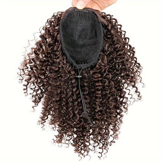 10-Inch Thick Mtmei Hair Curly Ponytail Extension - Wavy Synthetic Drawstring Hairpiece for Women, Versatile & Natural Look