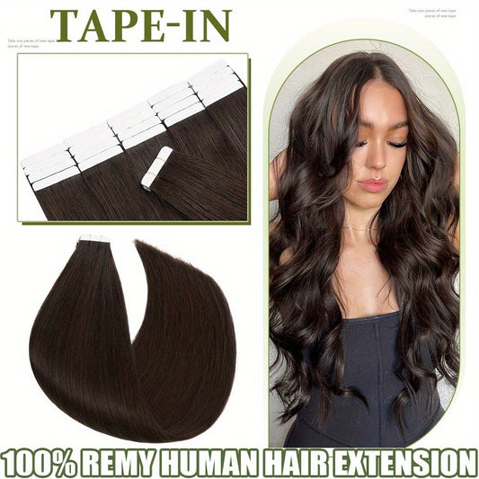 50g/pack 20pcs Tape In Human Hair Extensions 100% Brazilian Human Hair Tape In Extensions Straight Light Beige Weft 100% Remy Seamless Design Human Hair Extensions for Women 35.56-60.96 cm Date Gift Cosplay
