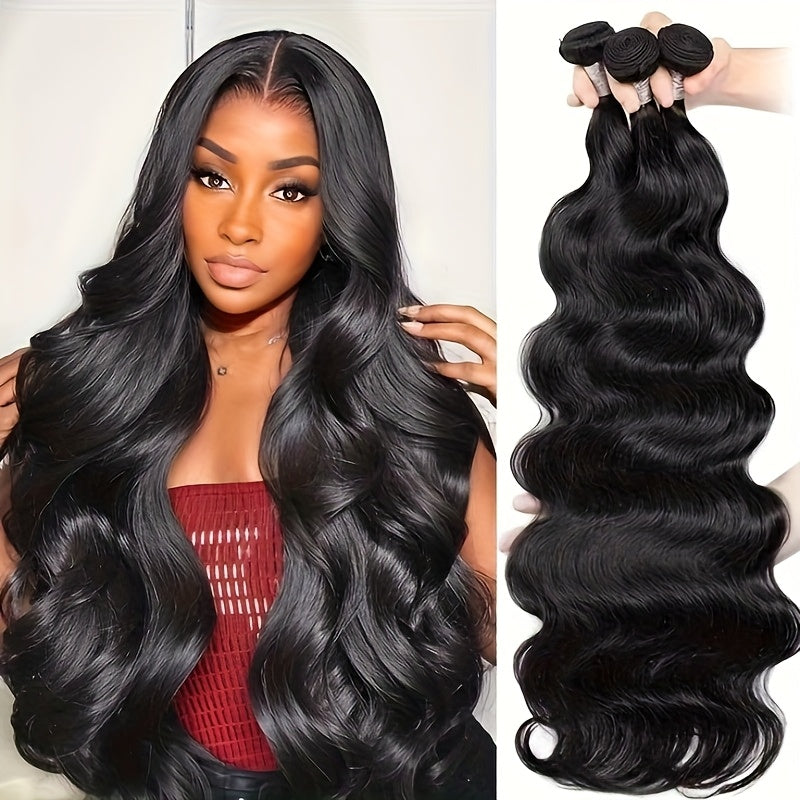 12A Body Wave Bundles Human Hair Human Hair Bundles 100% Unprocessed Brazilian Virgin Hair 3 Bundles Weave for Women Natural Color