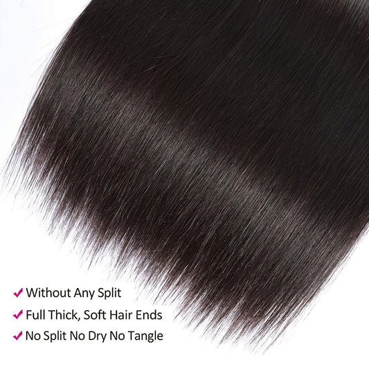 100% Unprocessed Virgin Hair Straight Weave Bundles Human Hair 3 Bundles Deals